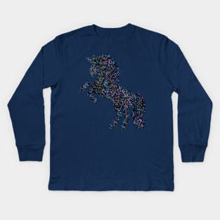 Unicornio con constelación Kids Long Sleeve T-Shirt